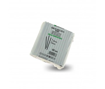 PQ.100 CAÑITA PAPEL NEGRA COCKTAIL Ø8X140mm