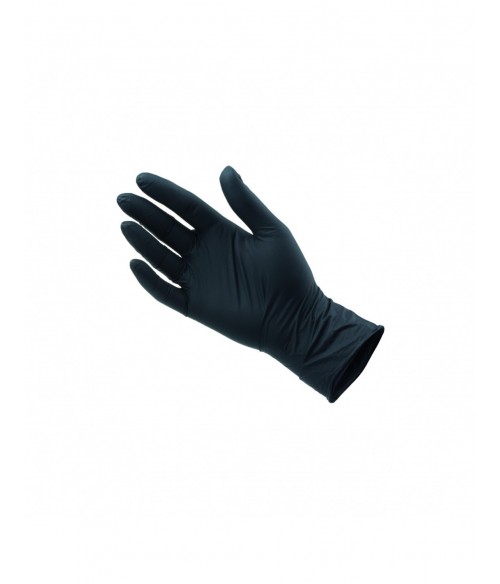 PQ. 100 GUANTE NITRILO NEGRO S/POLVO L