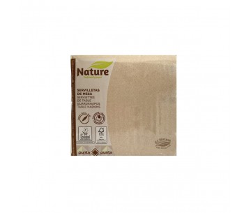 PQ. 50 SERVILLETA 33X33 2/C KRAFT NATURE