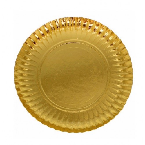 PQ.100 PLATOS CARTON "ORO" 23CMS