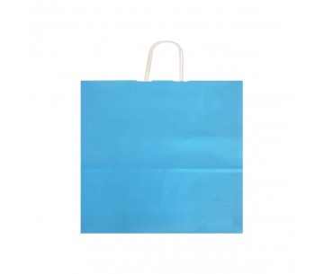 BOLSA PAPEL ASA RISADA 40X16X45 AZUL/MARRON COOL