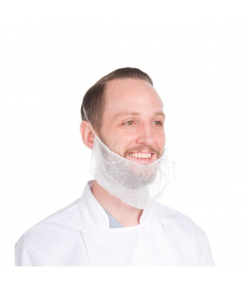 PQ. 100 CUBREBARBAS BLANCO CON ELASTICO