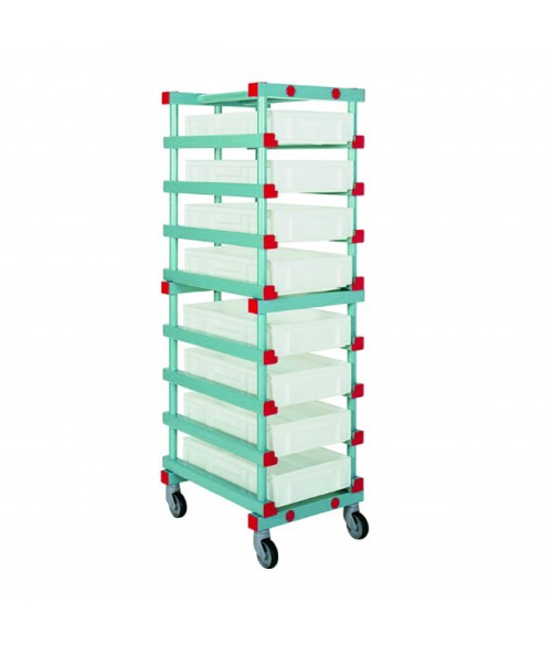 CARRO GASTRONORM PLASTICO 2X10 850X610X1600mm