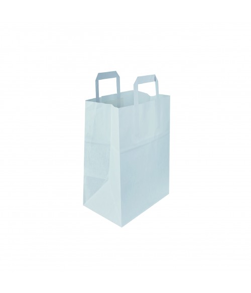 CJ.250 BOLSA PAPEL ASA PLANA 20X11X28 BLANCA