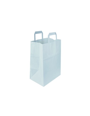 CJ. 250 BOLSA PAPEL ASA PLANA 22X11X32 BLANCA