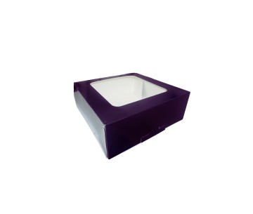 PQ.25 CAJA CARTON CON VENTANA 250X250x90 NEGRA