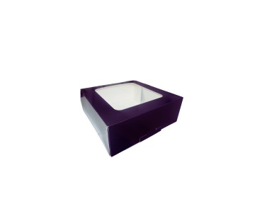 PQ.25 CAJA CARTON CON VENTANA 200X200x90 NEGRA