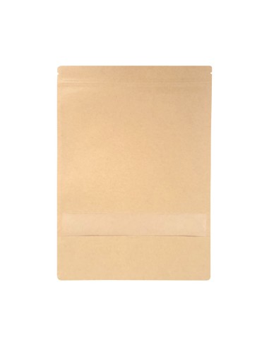 CJ.250 BOLSA PAPEL KRAFT VENTANA 25X35+12