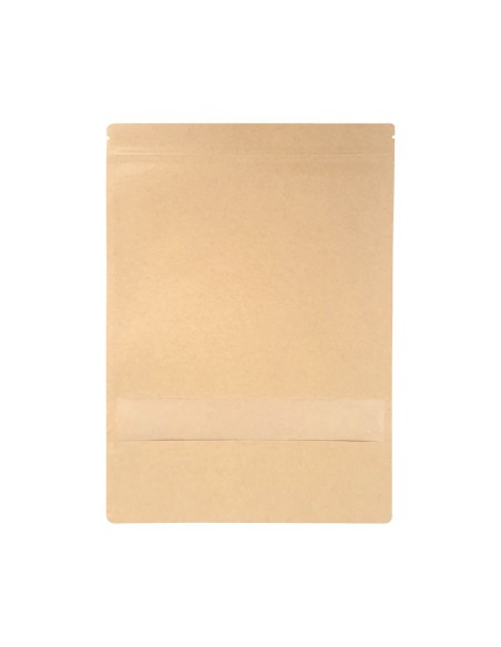 CJ.250 BOLSA PAPEL KRAFT VENTANA 25X35+12