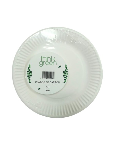 PQ. 10 PLATO DE CARTON 18 CMS